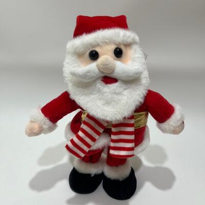 Cantando e Dançando Natal Papai Noel Brinquedo Plush com Música