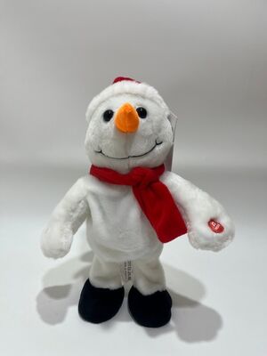 Boneco de Neve de Pelúcia Cantante e Dançante de Natal com Música