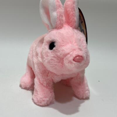 Desenho personalizado Animal de recheio Carinhosos Carinhosos Coelhos de salto eletrônico Brinquedo de pelúcia